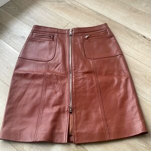 Brown Leather Skirt